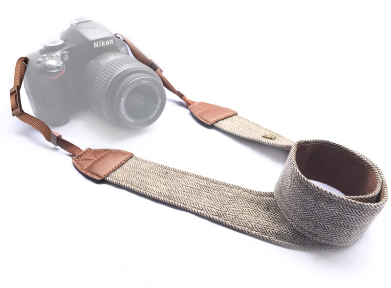 Alled Camera Neck Shoulder Belt Strap, Vintage Soft Camera Straps for Women/Men for All DSLR/Nikon/Canon/Sony/Olympus/Samsung/Pentax/Olympus - Image 1